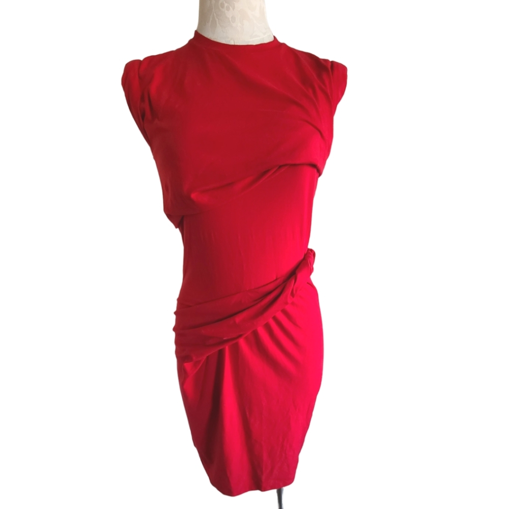 NWT Carven Red Bodycon Dress Large